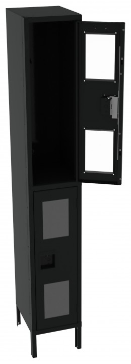 Dual-Tier Clear Lockers with Legs