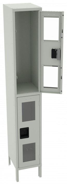Dual-Tier Clear Lockers with Legs
