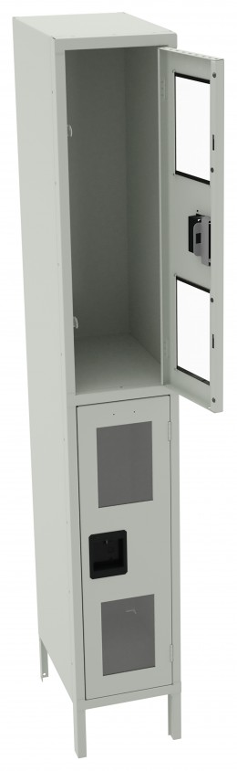 Dual-Tier Clear Lockers with Legs
