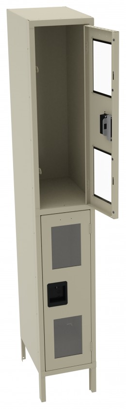 Dual-Tier Clear Lockers with Legs