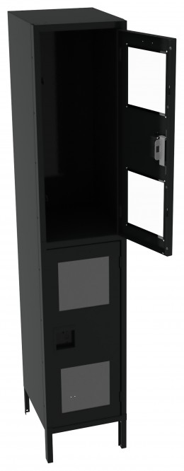 Dual-Tier Clear Lockers with Legs