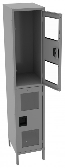Dual-Tier Clear Lockers with Legs