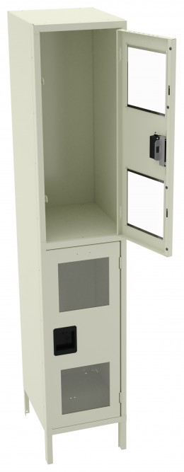 Dual-Tier Clear Lockers with Legs