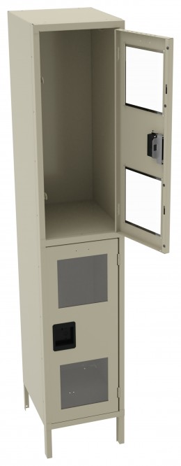 Dual-Tier Clear Lockers with Legs