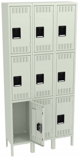 Triple Column Lockers with Legs