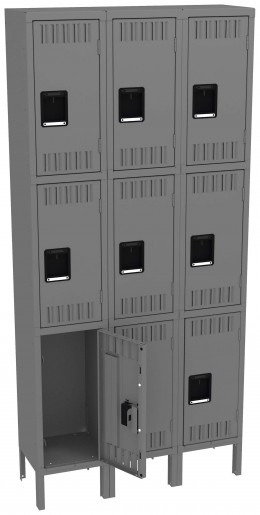 Triple Column Lockers with Legs