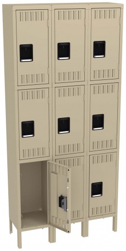 Triple Column Lockers with Legs