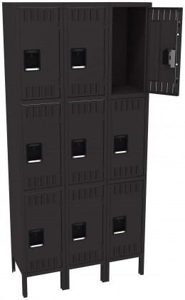 Triple Column Lockers with Legs