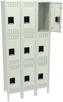 Triple Column Lockers with Legs