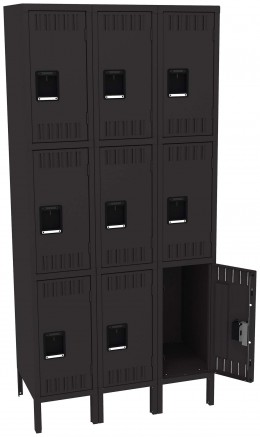 Triple Column Lockers with Legs