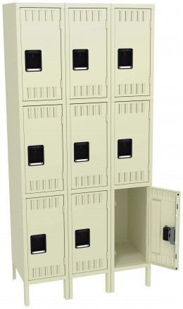 Triple Column Lockers with Legs