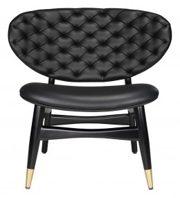 Mid-Century Modern Leather Accent Chair