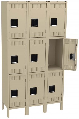 Triple Column Lockers with Legs
