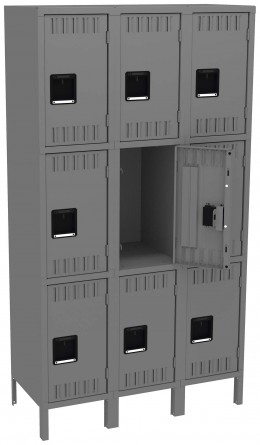 Triple Column Lockers with Legs