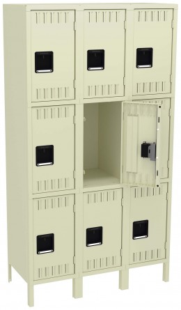 Triple Column Lockers with Legs