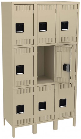 Triple Column Lockers with Legs