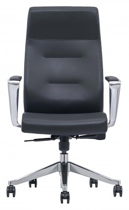 Black Leather Chair with Arms