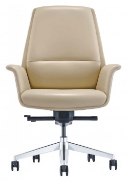 Flared Leather Midback Office Chair