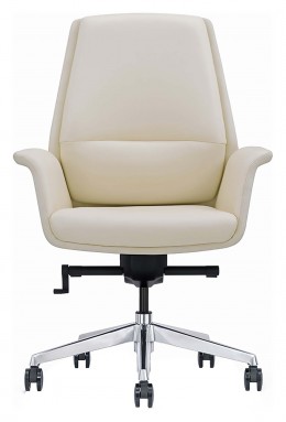Flared Leather Midback Office Chair 