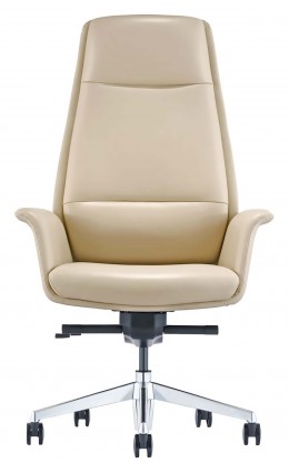 Flared Leather Highback Office Chair