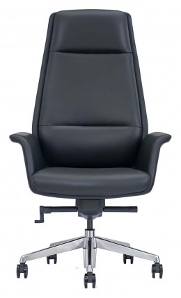 Flared Leather Highback Office Chair