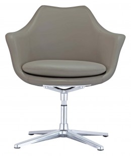 Flared Faux Leather Chair