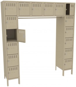 Open Frame Lockers with Legs