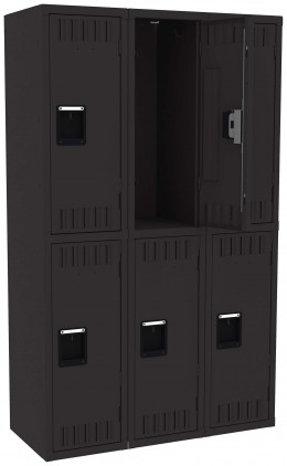 Three Double-Tier Lockers