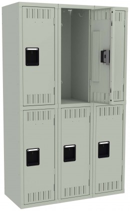 Three Double-Tier Lockers