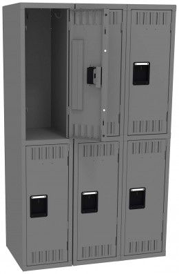 Three Double-Tier Lockers