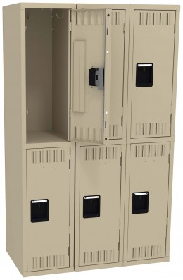 Three Double-Tier Lockers