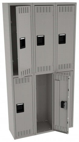 Three Double-Tier Lockers