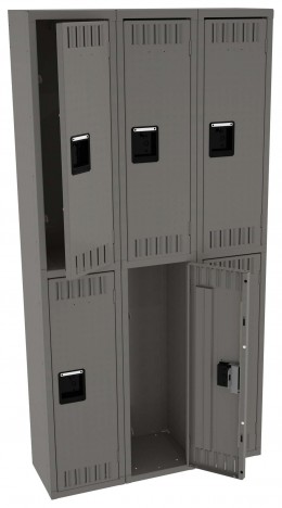 Three Double-Tier Lockers