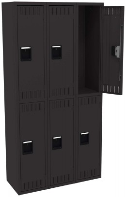 Three Double-Tier Lockers