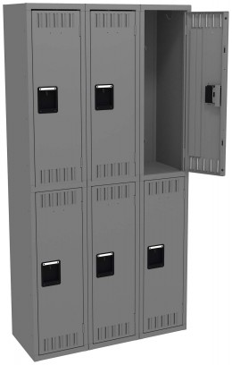 Three Double-Tier Lockers