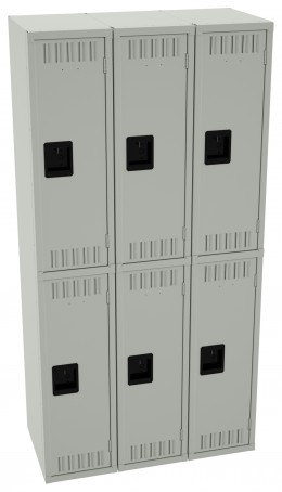 Three Double-Tier Lockers