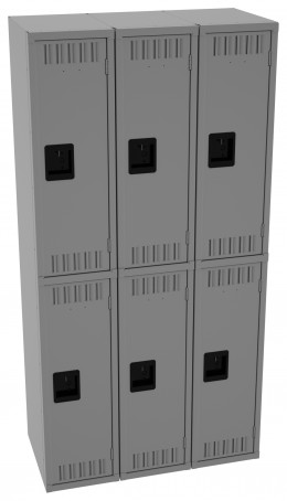 Three Double-Tier Lockers