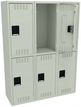 Three Double-Tier Lockers