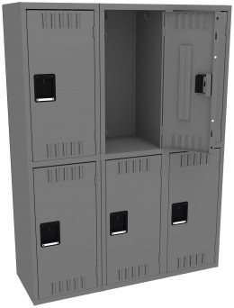 Three Double-Tier Lockers