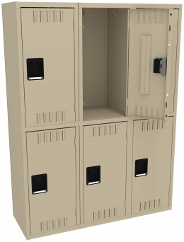 Three Double-Tier Lockers