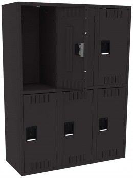 Three Double-Tier Lockers