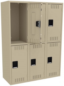 Three Double-Tier Lockers