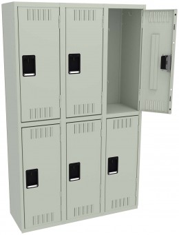Three Double-Tier Lockers