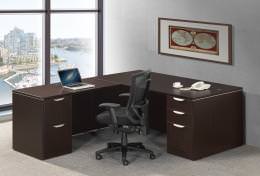 L Shaped Desk with Drawers - PL Laminate