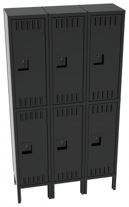 Three Double-Tier Lockers with Legs