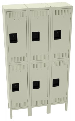 Three Double-Tier Lockers with Legs