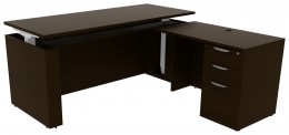 L Shaped Desk with Hutch