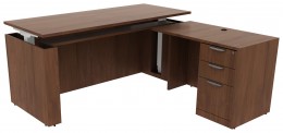 L Shaped Executive Desk with Bookcase