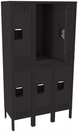 Three Double-Tier Lockers with Legs