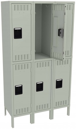Three Double-Tier Lockers with Legs